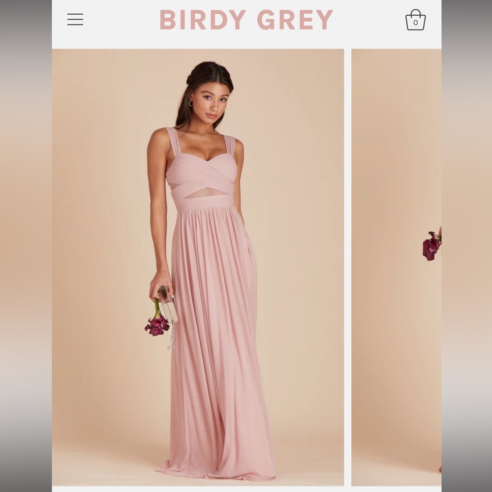 Bridesmaid dress, worn once, never altered. Size L, dusty rose.